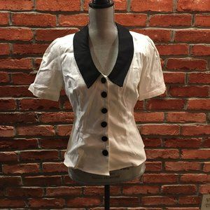 Collectif White and Black Blouse